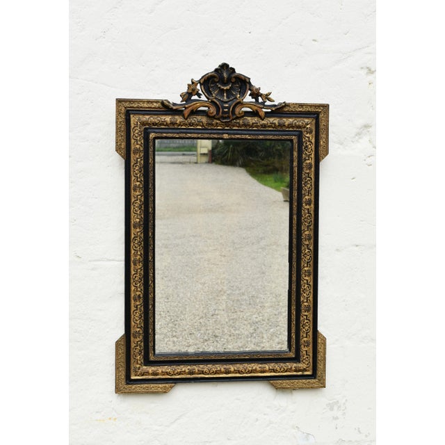 Napoleon III Empire Ebonised and Gilt Wood Mirror For Sale - Image 18 of 18