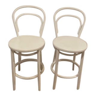 Design Within Reach White Counter Stools - a Pair For Sale