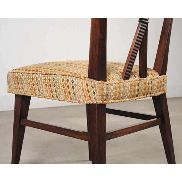 Set of Eight Tommi Parzinger X-Back Mahogany Dining Chairs For Sale - Image 10 of 18