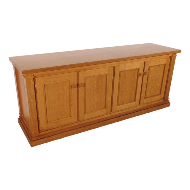 Vintage C. 2000 Benchmade Swartzendruber Goshen in Quartersawn Prairie Mission Sideboard For Sale