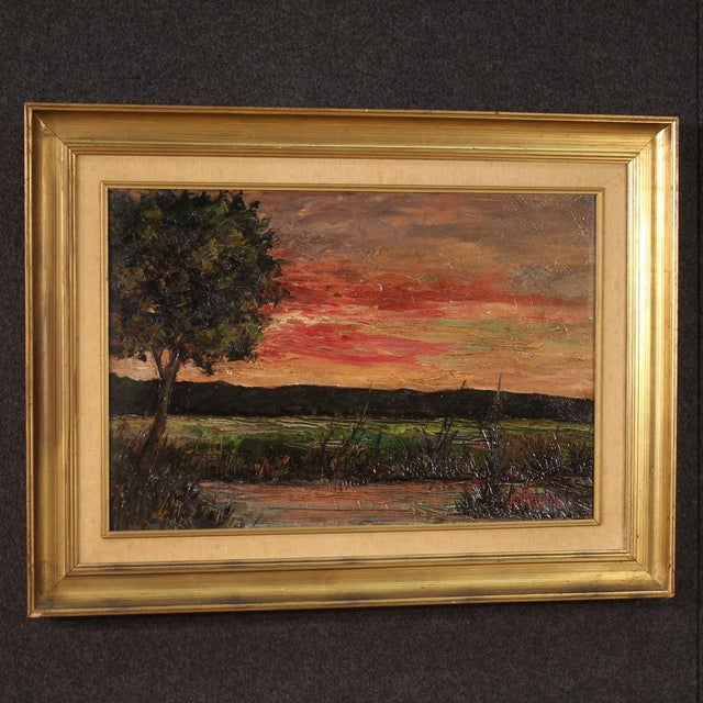 F. Rontini, Landscape, 1940s, Oil Painting For Sale - Image 15 of 16