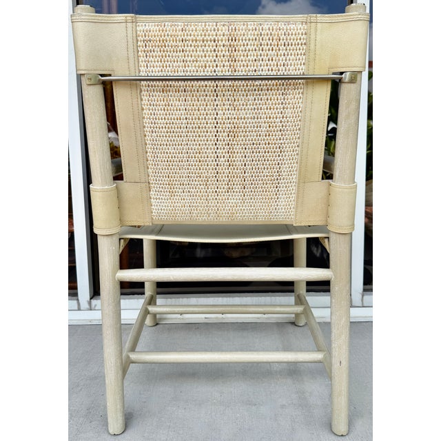 Palecek Jeffrey Alan Marks by Palececk, Whiskey Armchair in Whitefield Wash For Sale - Image 4 of 13