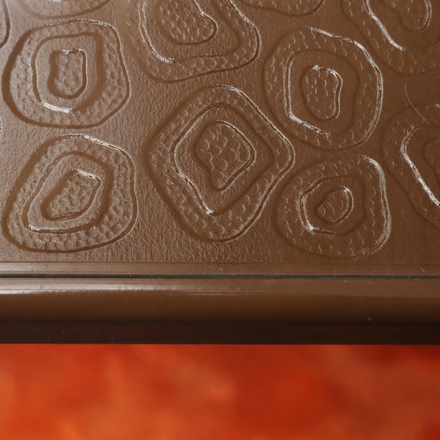 1970s Vintage German Coffee Table with Textured Surface, 1970s For Sale - Image 5 of 8
