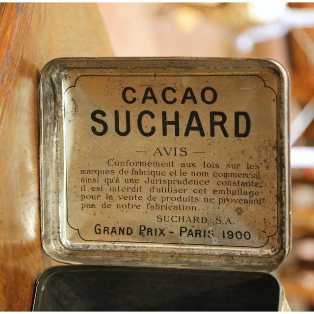 Early 20th Century Suchard Lithographed Tin Cacao Advertising Box For Sale - Image 9 of 13