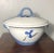 Early 21st Century Blue and Cream Signed Studio Pottery Covered Tureen For Sale - Image 5 of 5