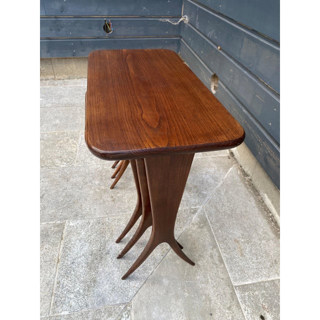 1960s Vintage Scandinavian Nesting Tables by Raphaël Raffel, 1960, Set of 3 For Sale - Image 5 of 18