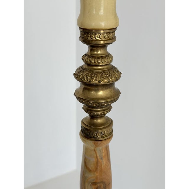 Italian Onyx Marble and Brass Coat Stand, 1960s For Sale - Image 17 of 18