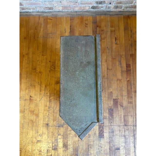 Antique Industrial Galvanized Steel Angled Shelving Unit For Sale - Image 11 of 16
