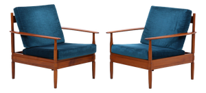 Danish Teak Sessel Lounge Chairs by Grete Jalk, 1960s, Set of 2
