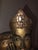 Wood 1960s Monumental 29.5-Inch Gilded Balinese Celestial Devata Offering Maiden With Mirror Inlays For Sale - Image 7 of 12