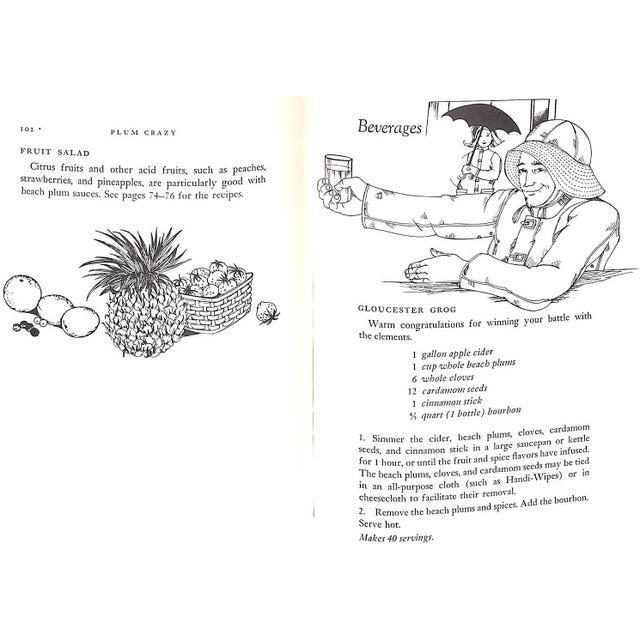 Paper "Plum Crazy: A Book About Beach Plums" 1973 Mirel, Elizabeth Post For Sale - Image 7 of 10