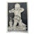 1940s Original Signed Graphite Illustration of Crying Child With Drum and Trumpet, 10.5 × 7.5 In. For Sale