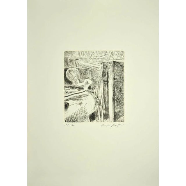 Image dimensions: 21x25 cm. Hand signed and numbered. Edition of 102 copies (16/102), etching on copper. This is one...