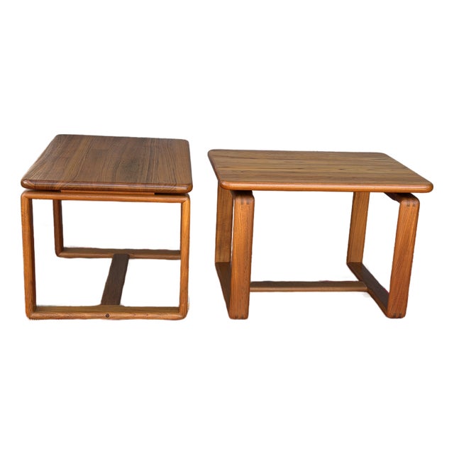 1960s Teak Side Table Set For Sale