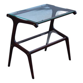 Minimalist Wood and Glass Coffee Table attributed to Cesare Lacca, 1950 For Sale