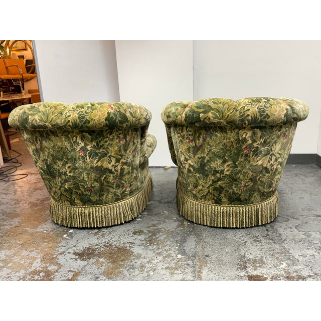 2010s Summer Hill LTD Floral Upholstered Armchairs, Pair For Sale - Image 5 of 12