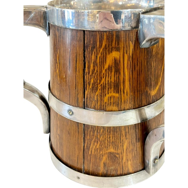 Brown Antique English Silver Plate and Wood 1st Prize Walking Puppy Trophy Loving Cup For Sale - Image 8 of 12