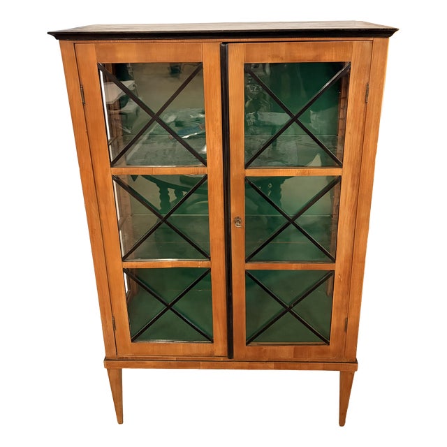 Display Case with Mouth-Blown Glass Panes and Streaks, 1870 For Sale