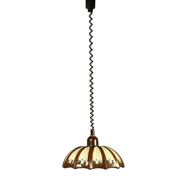 Fat Lava Ceramic Pendant Light from Pan Leuchten, 1970s For Sale