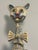 Whimsical oversized seated cat sculpture by Jeanne Valentine, handmade in Mexico from papier-mâché. The sculpture features...