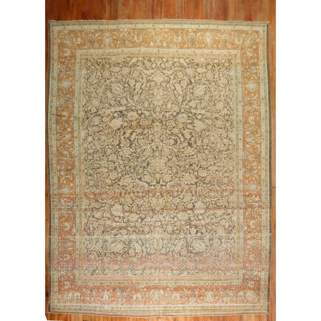 Antique Zabihi Collection Rustic Persian Bidjar Rug For Sale - Image 4 of 11