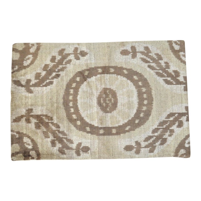 Brown Silk Velvet Accent Pillow For Sale