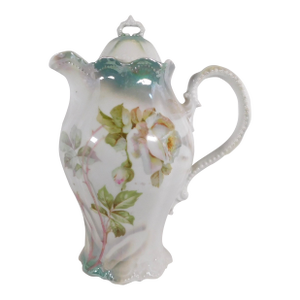 1930s Leuchtenberg White Floral Chocolate Pot
