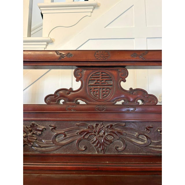Antique Japanese Red Lacquer Hardwood Display Cabinet, 1860 For Sale - Image 14 of 18