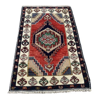 1970s Cappadocia Handwoven Traditional Nomadic Turkish Rug For Sale