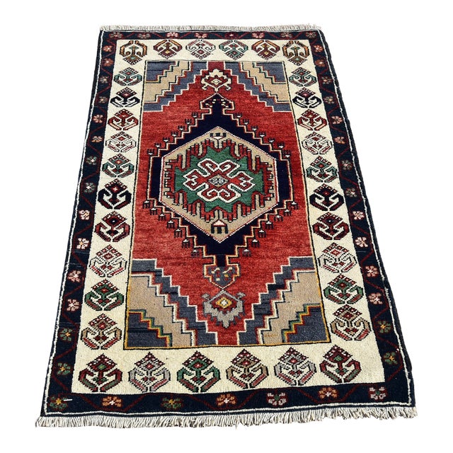1970s Cappadocia Handwoven Traditional Nomadic Turkish Rug For Sale