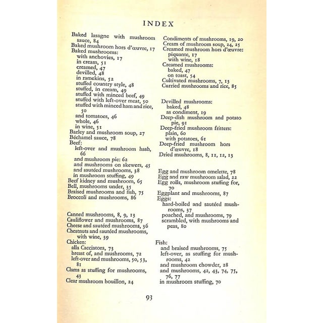 1950s "Mushroom Cooking" Book 1954 Lapolla, Garibaldo M. For Sale - Image 5 of 9