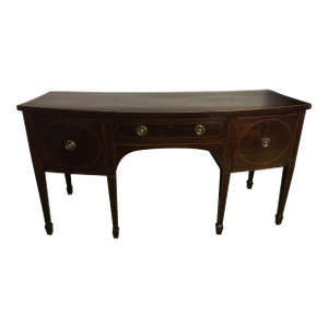 English Antique Bow Front Breakfront Sideboard