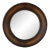 Vintage Brown Round Wall Mirror For Sale