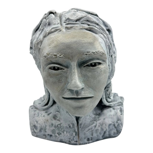 Vintage Ceramic Sculpture of a Woman For Sale