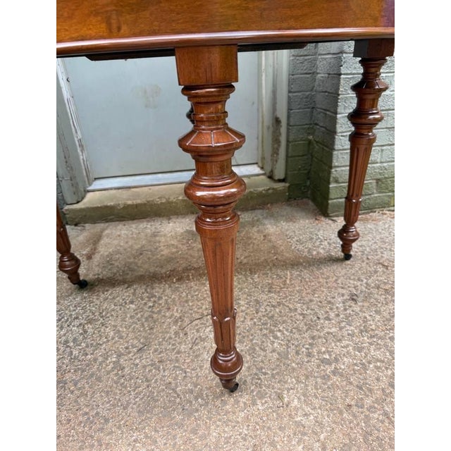 Antique Louis Philippe Style Flip Top /Folding Top Demi Lune Expanding Console Table For Sale In Washington DC - Image 6 of 18
