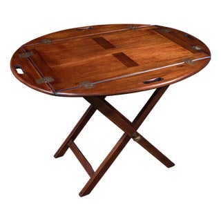 Antique Butler's Tray Table, English, Drop-Flap Serving Stand, Edwardian, c.1910 For Sale