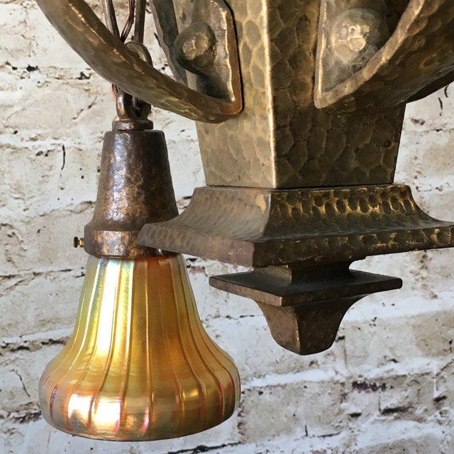 Hammered Arts and Crafts Mission Craftsman Chandelier (No ...