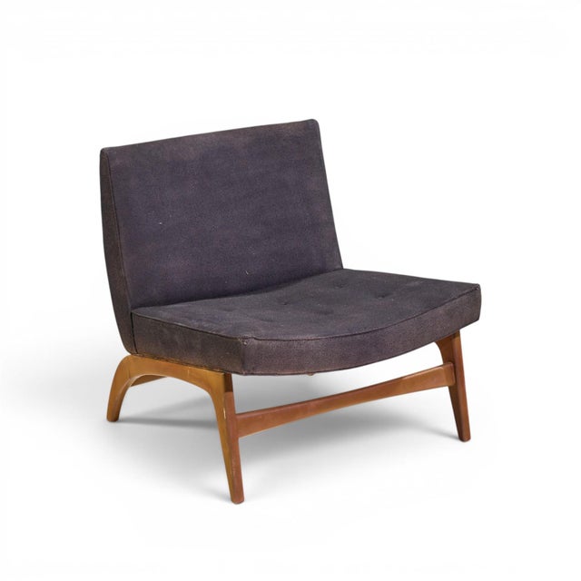 Adrian Pearsall Style Mid Century Walnut Slipper Chairs - Pair For Sale - Image 12 of 12