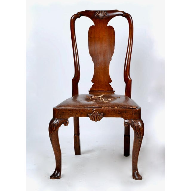 Brown Queen Anne Mahogany Side Chair For Sale - Image 8 of 8