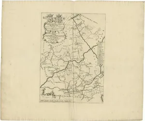 Antique Map of the Hennaarderadeel Township Friesland by Halma, 1718