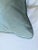 Blue Pair of Custom Blue-Green Silk-Cotton Square Pillows With Cord Detail For Sale - Image 8 of 12