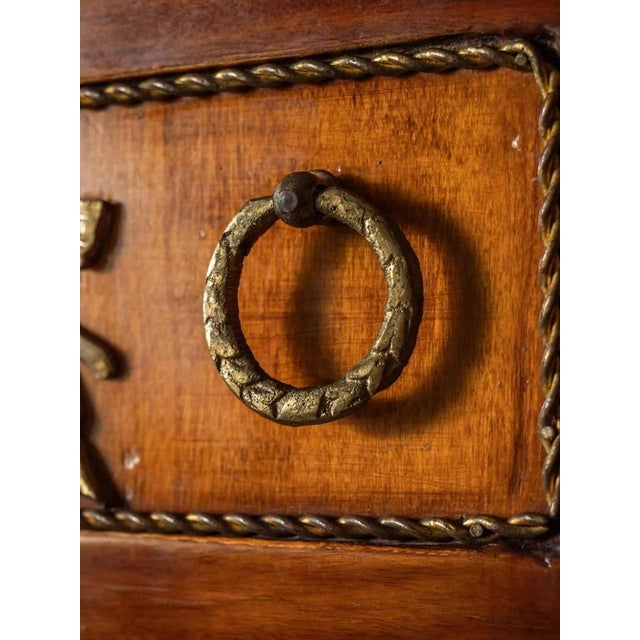 Neoclassical Secretary with Marble Top For Sale - Image 3 of 13