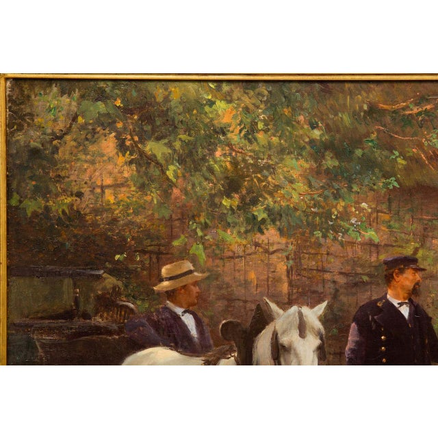 JULIEN LE BLANT French, 1851-1936 "Le Départ des Conscrits" (1888) Oil on canvas | Signed lower left "J. Le Blant" 26" H x...