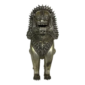Vintage Mid Century Foo Dog Sculpture Singha Guardian Lion