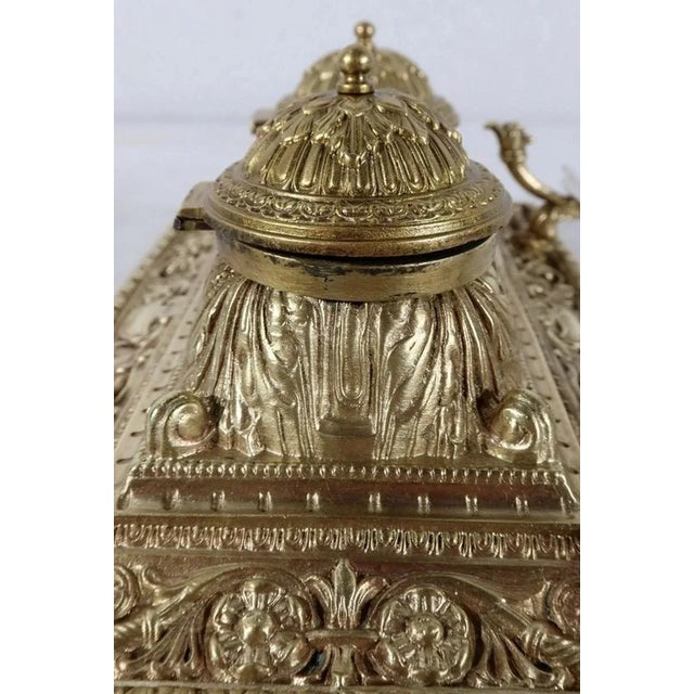 19th Century Golden Bronze Inkwell For Sale - Image 9 of 18