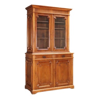 Sideboard in Walnut with Glass For Sale