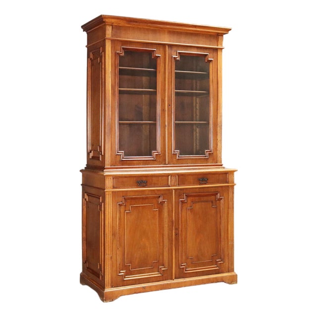 Sideboard in Walnut with Glass For Sale