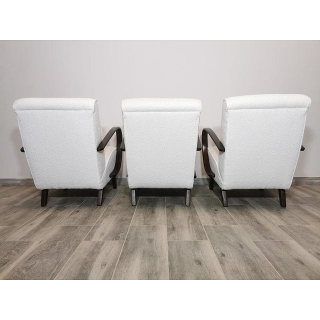Brown Armchairs by Jindrich Halabala, 1940s, Set of 3 For Sale - Image 8 of 18
