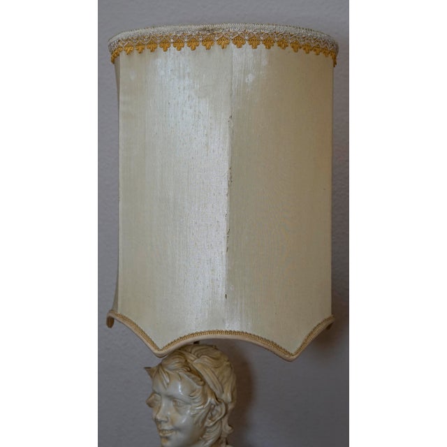 1960s Mid Century Modern Signed Sculpture Bust Lamp For Sale - Image 5 of 11