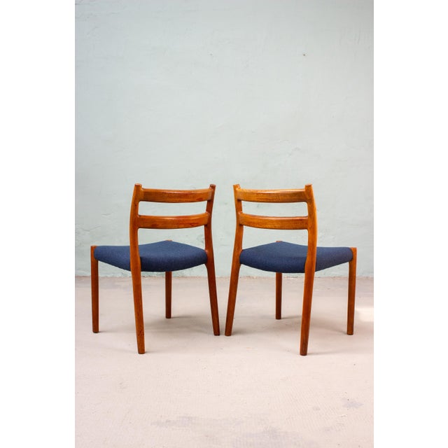Danish Model No. 84 Chairs in Teak by Niels Otto Möller, 1960s, Set of 2 For Sale - Image 6 of 18